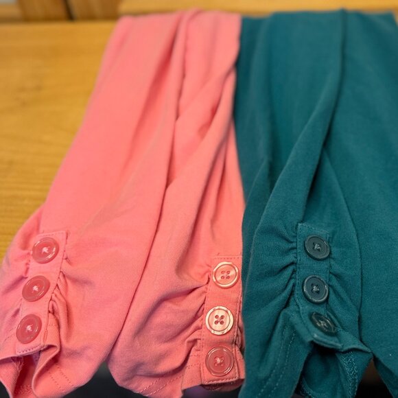 Lily & London’s Girls Leggings Lot of 2 Pink & Teal Size 16Y - Picture 1 of 6
